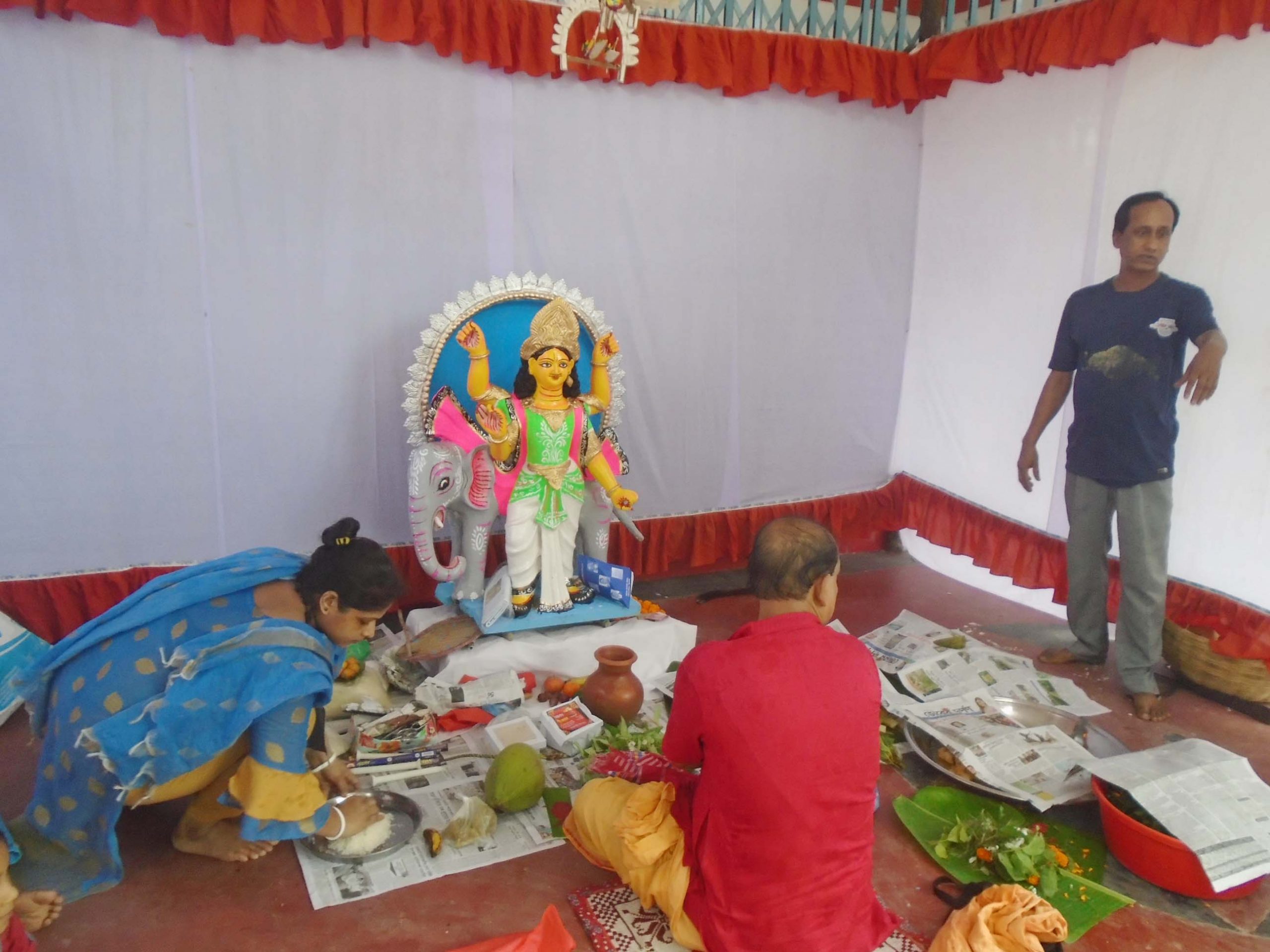 ঝালকাঠিতে শ্রী শ্রী বিশ্বকর্মা পূজা অনুষ্ঠিত