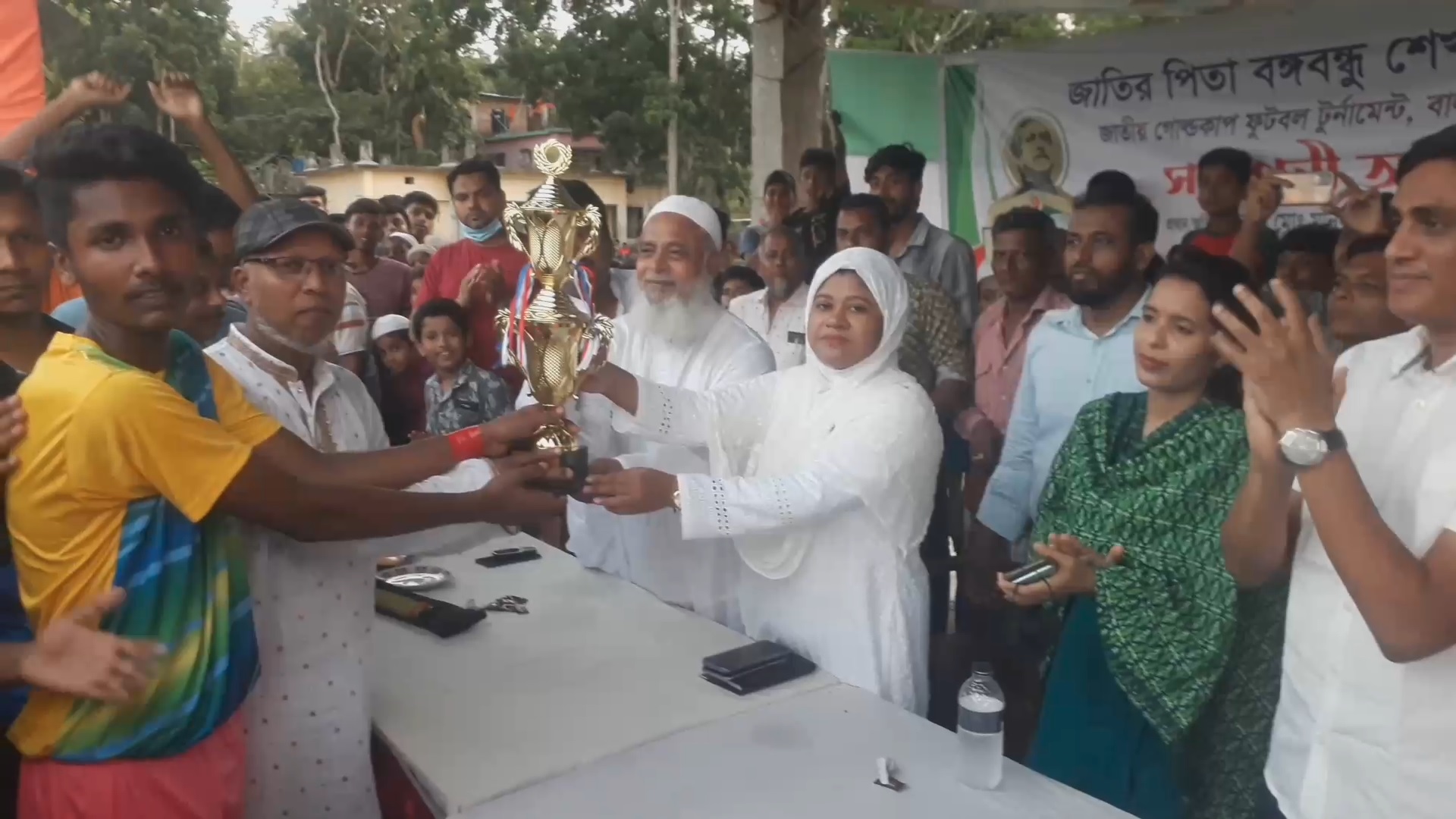 ঝালকাঠির রাজাপুরে বঙ্গবন্ধু গোল্ডকাপ ফুটবল টুর্ণামেন্ট ফাইনাল খেলায় অনুষ্ঠিত