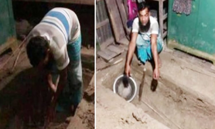 স্ত্রী ঘরে না ফেরায়, স্বামী খুঁড়লেন কবর