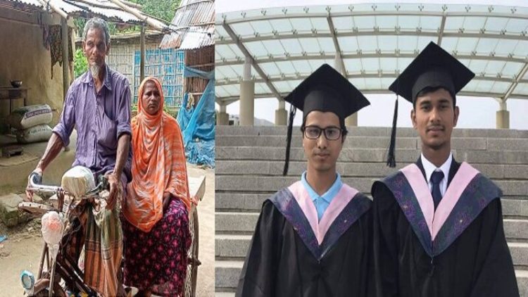 ভ্যান চালিয়ে দুই ছেলেকে চীনে ইঞ্জিনিয়ারিং পড়াচ্ছেন বাবা