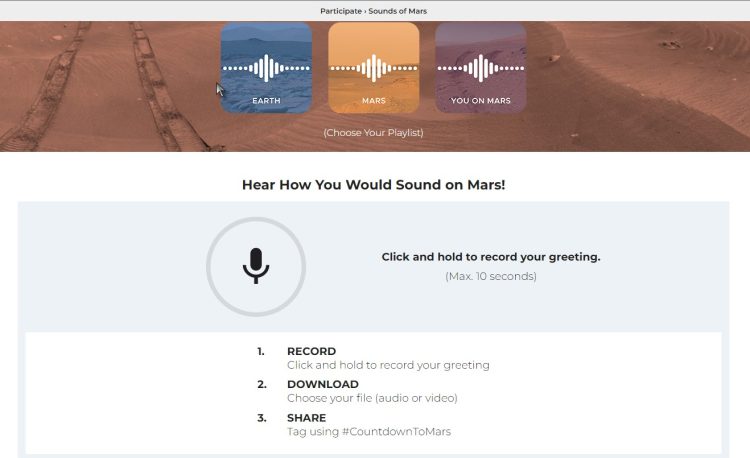 পৃথীবিতে থেকেও মঙ্গলে শোনা যাবে নিজের কন্ঠস্বর