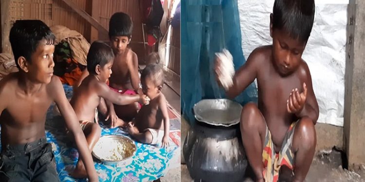 ক্যানসারে মাকে হারিয়ে চার শিশুর খেয়ে না খেয়ে দিন কাটছে