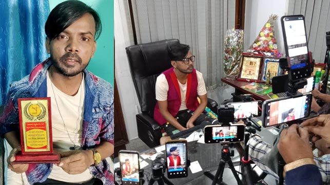 কলকাতা থেকে ‘সেরা পুরুষ’ সম্মাননা পেয়েছেন হিরো আলম