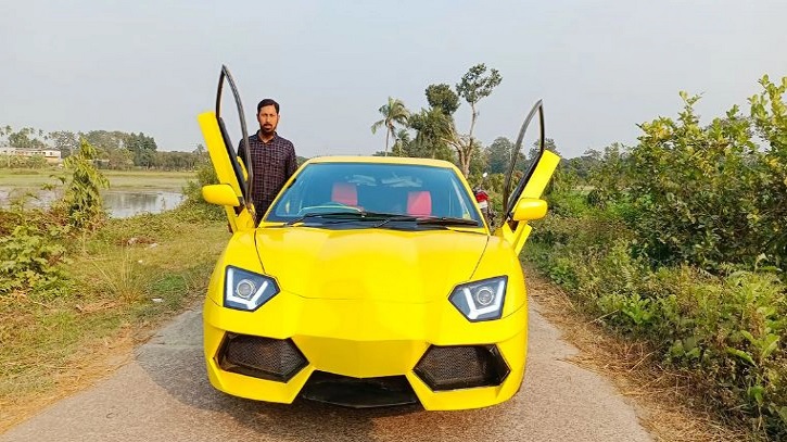 ল্যাম্বরগিনি স্পোর্টস কার তৈরি করলেন ময়মনসিংহের এক মোটর মেকানিক
