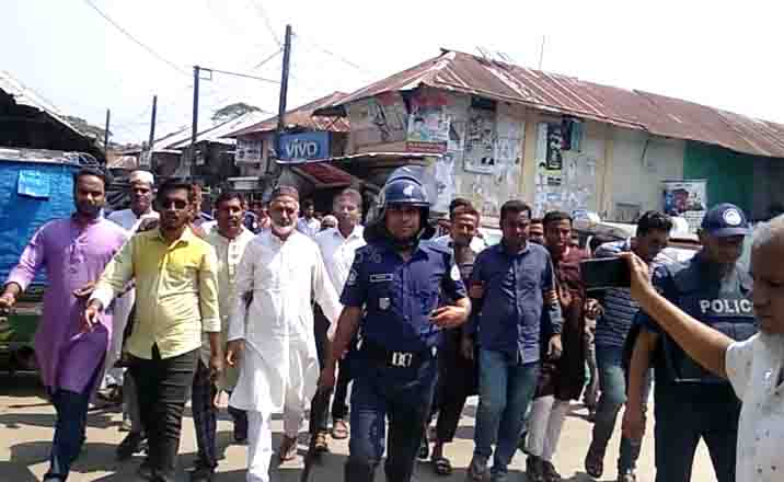 বামনায় বিএনপির ১০ দফা কর্মসূচিতে  পুলিশের বাধা
