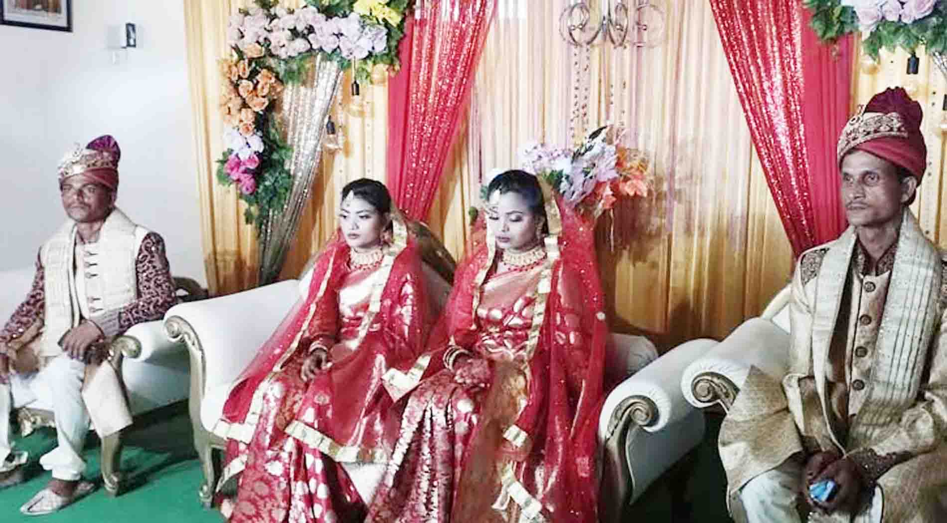 পুনর্বাসন কেন্দ্রে একসাথে দুই কনের বিয়ে