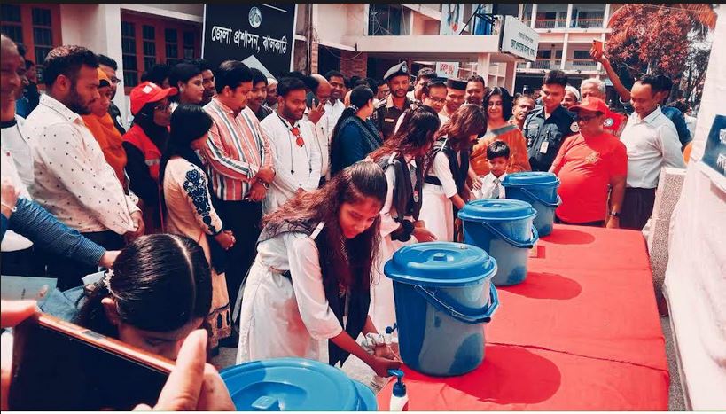 ঝালকাঠিতে বিশ্ব হাত ধোয়া দিবস পালিত