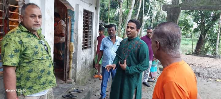বামনায় বিভিন্ন পূজা মন্ডপ পরিদর্শন করেন অফিসার ইনচার্জ মোঃ মাইনুল ইসলাম।।  