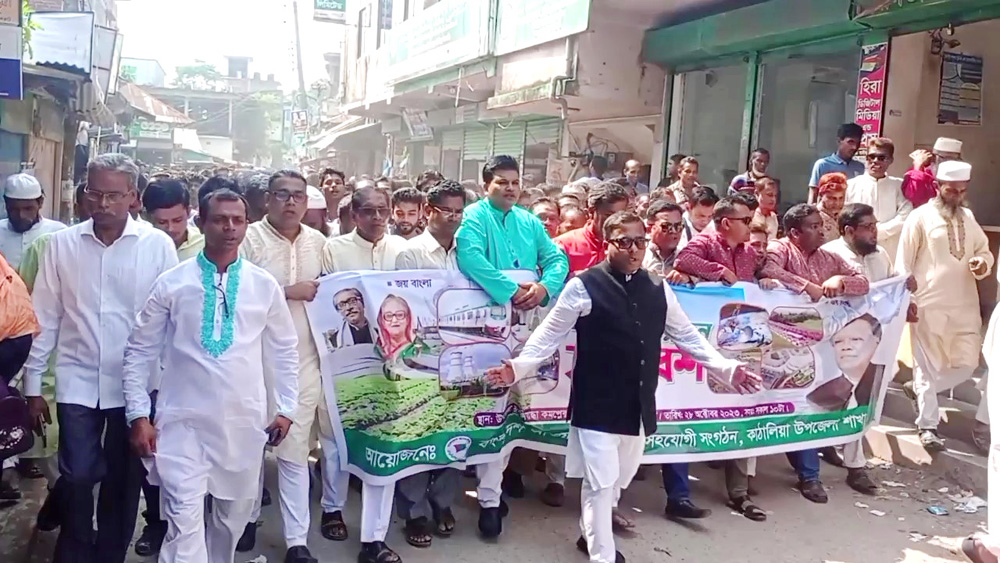 কাঠালিয়ায় আওয়ামী লীগের শান্তি ও উন্নয়ন সমাবেশ অনুষ্ঠিত