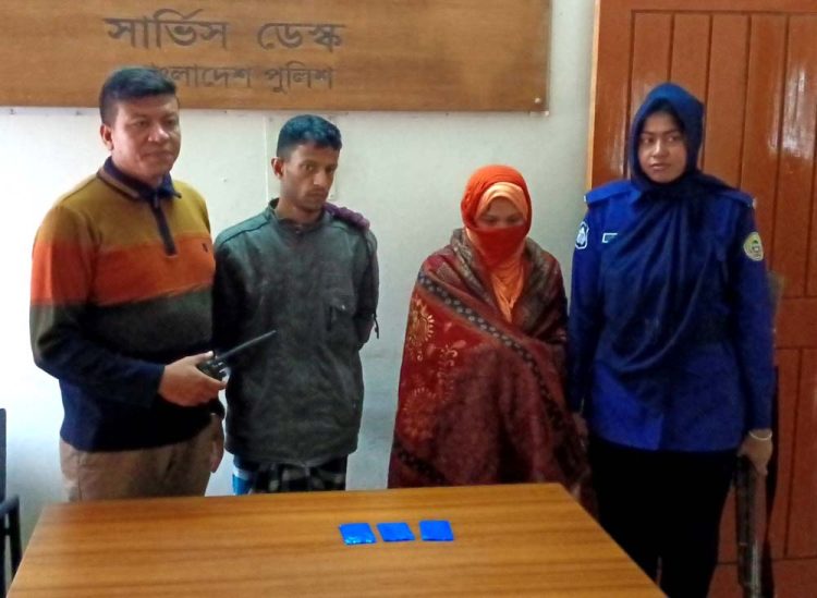 রাজাপুরে ১শত ৮ পিস ইয়াবাসহ দুই মাদক কারবারিক আটক