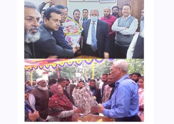 ঝালকাঠির দুটি আসনে বিজয়ী নৌকা প্রার্থীদের ফুলেল শুভেচ্ছা অব্যাহত