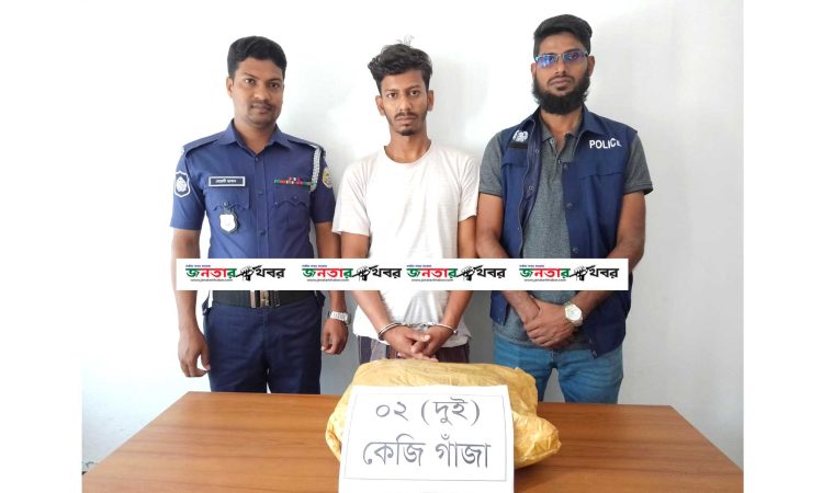 কাঠালিয়ায় ২ কেজি গাজা উদ্ধার, আটক-১
