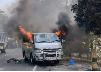 ঝালাকঠিতে গ্যাস স্লিন্ডার লিকহয়ে মাক্রবাসে আগুন