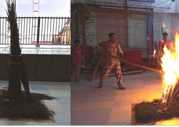 ঝালকাঠিতে বুড়ির ঘর পোড়ানো বা হলিকা উৎসব পালিত