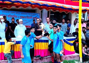 কাঠালিয়ায় ফুটবল প্রতিযোগিতায় বিষখালী ক্লাব চ্যাম্পিয়ন