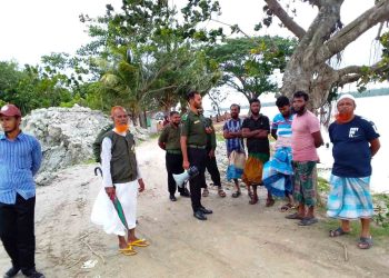 কাঠালিয়ায় ঘূর্ণিঝড় রিমালে আনসার ও ভিডিপি সদস্যদের জনসচেতনতা মূলক প্রচারনা ও উদ্ধার কাজে অংশগ্রহণ