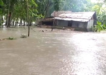 ঝালকাঠিতে দুই দিনের টানা বৃষ্টিতে সড়কে  জলাবদ্ধতা, দুর্ভোগ