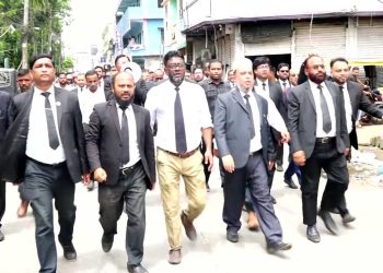 ঝালকাঠিতে অবস্থান কর্মসূচি ও বিক্ষোভ মিছিল