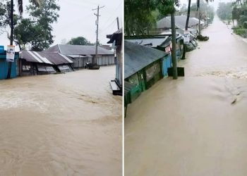নোয়াখালীতে বন্যায় ঠাঁই নেই আশ্রয়কেন্দ্রেও, ত্রাণের জন্য হাহাকারে বন্যার্তরা