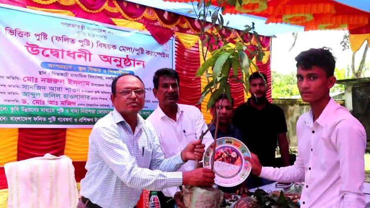 নলছিটি উপজেলায় তিনদিন ব্যাপী পুষ্টি বিষক মেলা ও গাছের চারা বিতরণ।