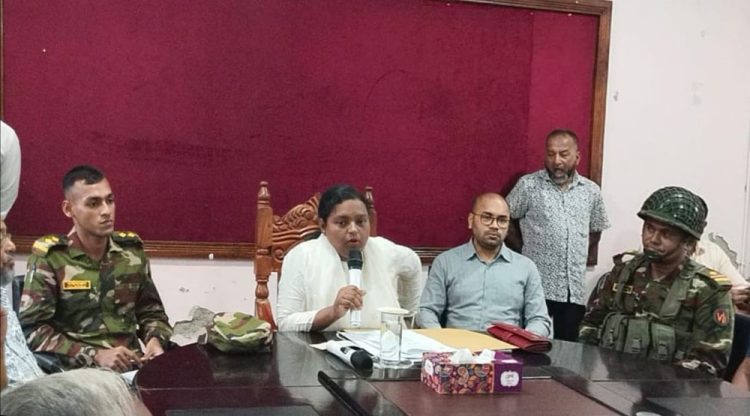 রাজাপুরে শারদীয় দুর্গাপূজা উদযাপন উপলক্ষে প্রস্তুতিমূলক সভা অনুষ্ঠিত