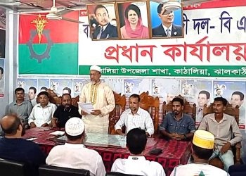 কাঠালিয়ায় বিতর্কিত ও প্রশ্নবিদ্ধ মামলা প্রত্যহারের দাবিতে উপজেলা বিএনপির সংবাদ সম্মেলন