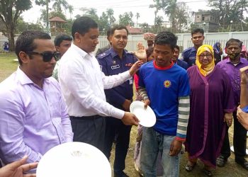 রাজাপুরে শ্রী গুরু সংঘ প্রতিষ্ঠাতা পরিব্রাজকাচার্যবর শ্রী শ্রী মদ্ দুর্গাপ্রসন্ন পরমহংসদেবের স্মরণে বর্ণাঢ্য শোভাযাত্রা