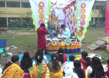 ঝালকাঠিতে সনাতন ধর্মাবলম্বীদের অন্যতম ধর্মীয় উৎসব সরস্বতী পূজা উদযাপিত