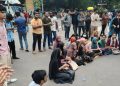 কাকরাইল মোড়ে এখনও অবস্থান করছে জবির আন্দোলনকারী শিক্ষার্থীরা