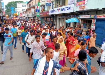 ঝালকাঠিতে উল্টো রথযাত্রা পালিত
