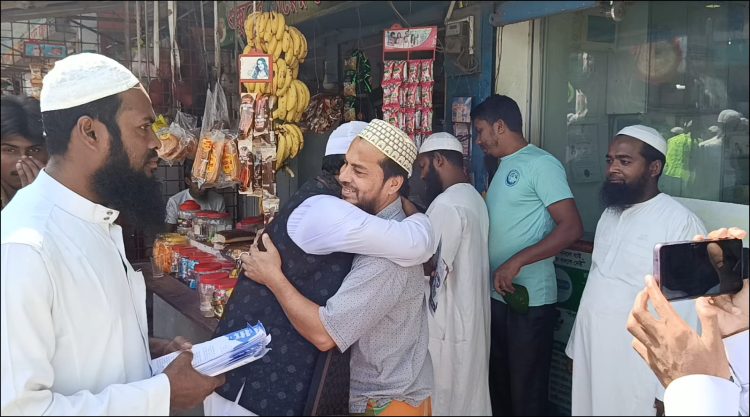 ঝালকাঠিতে ইসলামী আন্দোলনের প্রার্থী ইব্রাহিম আল হাদীর গণসংযোগ