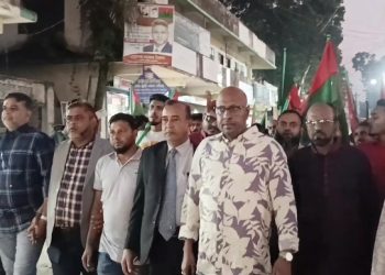 শেখ হাসিনার ফাঁসির দাবিতে রাজাপুরে বিক্ষোভ মিছিল ও মোটরসাইকেল শোডাউন