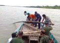 ঝালকাঠির রাজাপুরে বিষখালী নদীতে নিষিদ্ধ জাল বন্ধে অভিযান