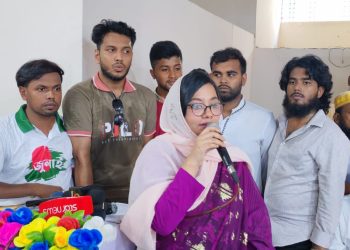 কাঠালিয়ায় সংরক্ষিত নারী আসনের সংসদ সদস্য মাহমুদা আলম মিতুকে সংবর্ধনা