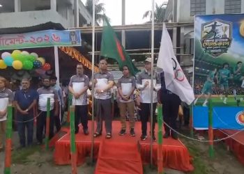 ঝালকাঠিতে জেলা প্রশাসক গোল্ডকাপ ফুটবল টুর্নামেন্ট-২০২৬ এর শুভ উদ্বোধন