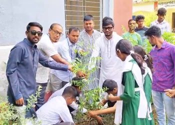 রাজাপুরে শিক্ষা প্রতিষ্ঠানে ছাত্রদলের বৃক্ষরোপণ কর্মসূচি