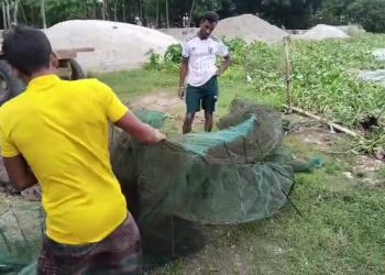 মৎস্য সুরক্ষায় ঝালকাঠিতে যৌথ অভিযানে জব্দ ২২ হাজার মিটার অবৈধ জাল