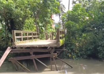 ঝালকাঠি রাজাপুরে জাহাজের ধাক্কায় ব্রিজ ভেঙে তিন উপজেলার মানুষের যোগাযোগ বন্ধ