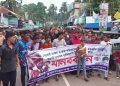 ঝালকাঠির রাজাপুরে কৃষক পরিবারের ওপর হামলার বিচার দাবিতে মানববন্ধন